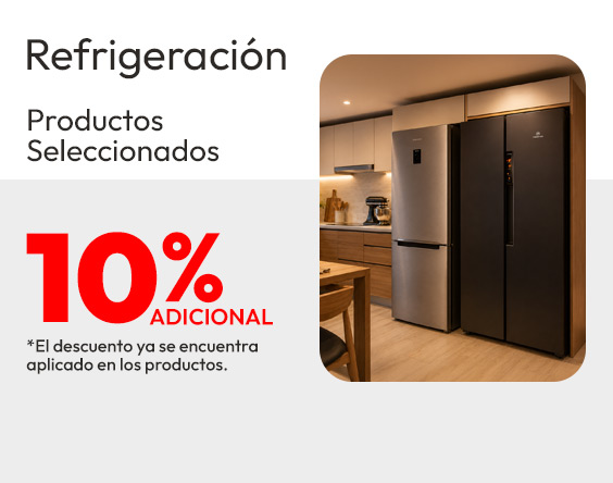 Refrigeración 10% de dcto tmp en productos seleccionados