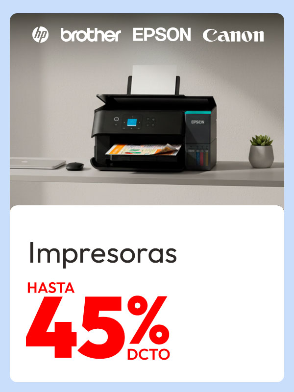 Impresoras hasta 45% dcto