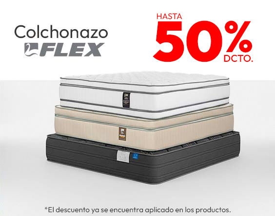 Colchonazo Flex hasta 50%