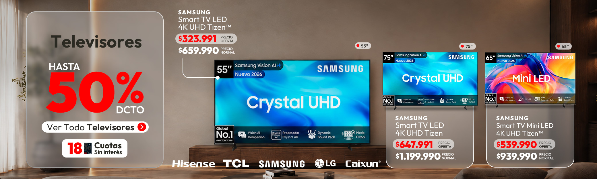 TV HASTA 50% DE DCTO