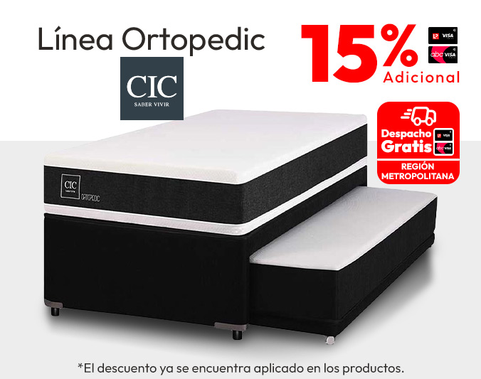 15% dcto adicional TLP Linea Ortopedic CIC