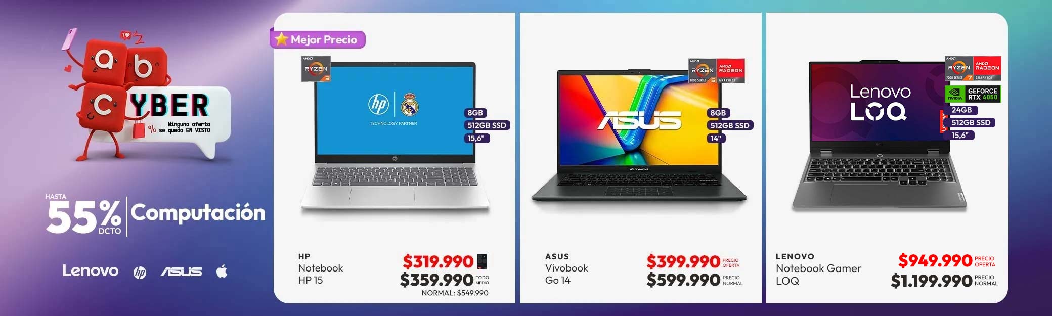 Computación hasta 55% descuento