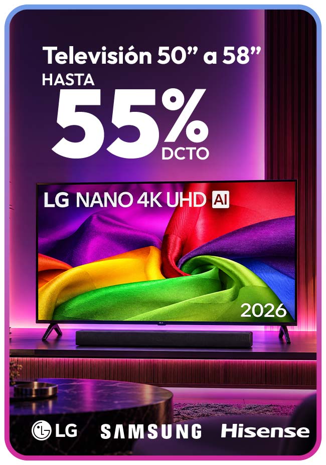 smart tv de 50 a 58 pulgadas