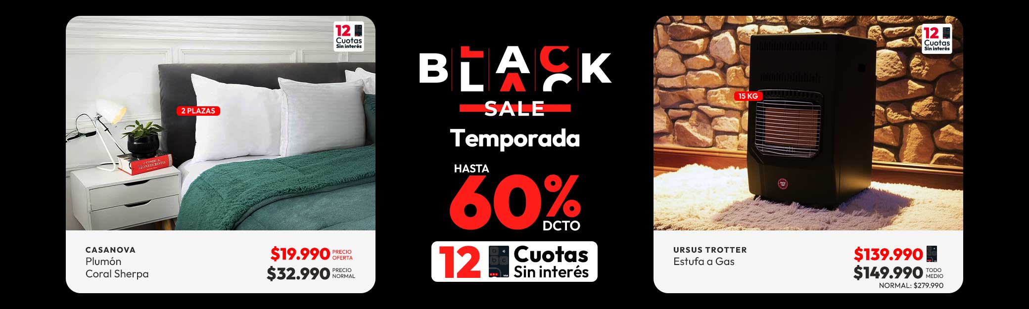 blanco textil + calefacción