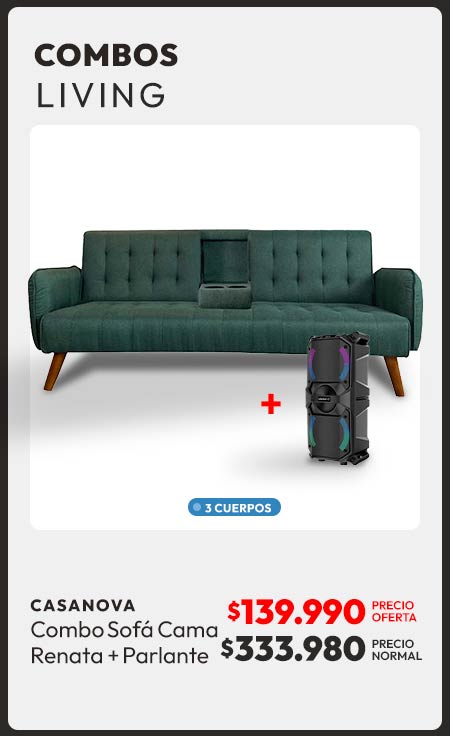 Sofá Cama Renata + Parlante Bluetooth