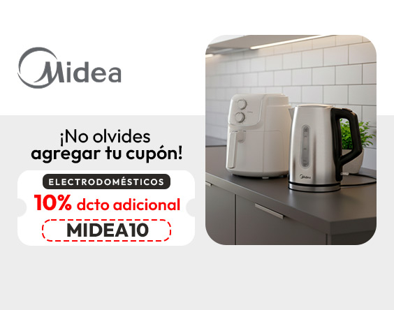 Usa tu cupon MIDEA10 y obten un 10% adicional