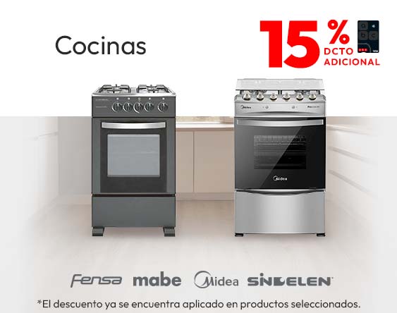 15% dcto adicional cocinas con tu tarjeta abc
