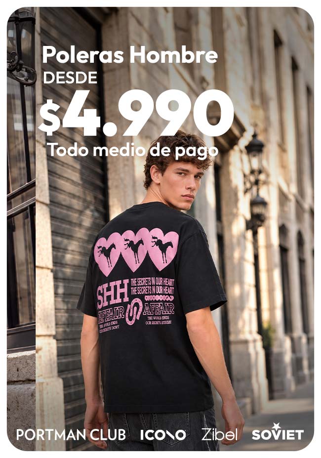 Poleras hombre