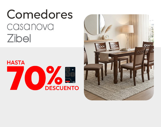 Comedores hasta 70% de dcto con TLP