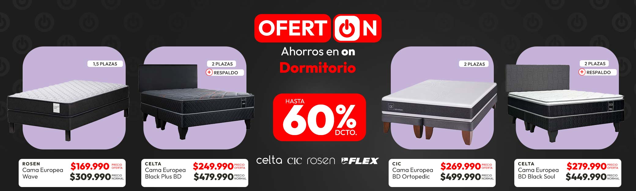 Dormitorio hasta 60% dcto