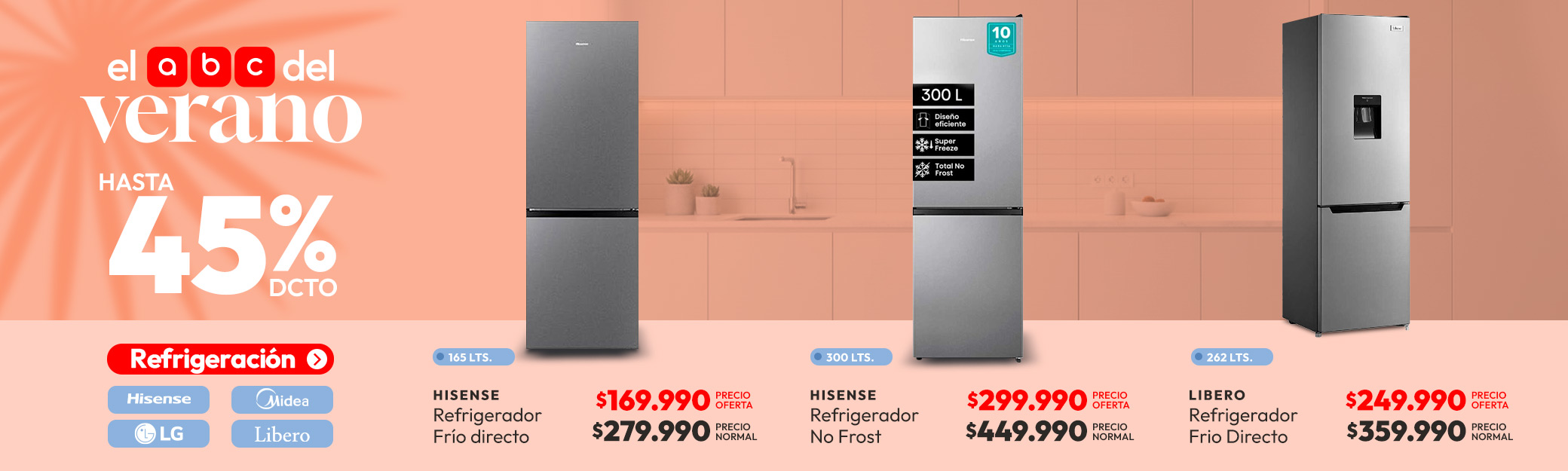 Refrigeracion hasta 45% dcto