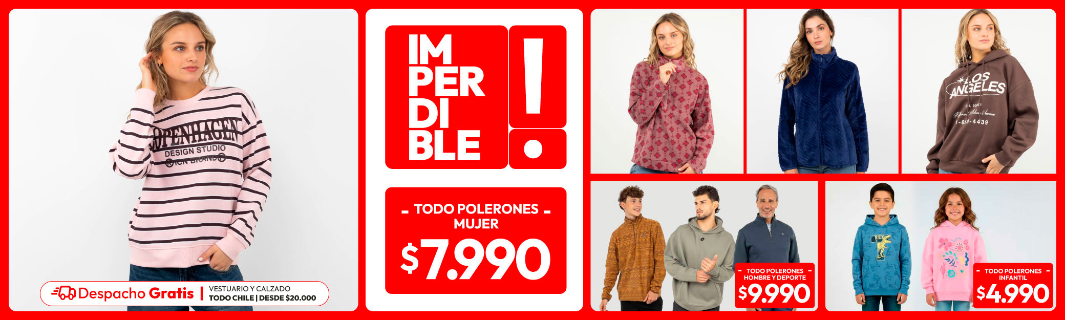 Polerones desde $7.990