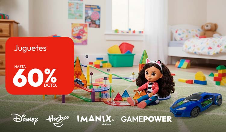 juguetes hasta 60% dcto