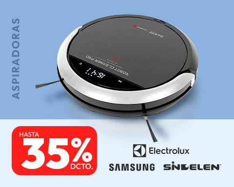 hasta 35% en aspiradoras