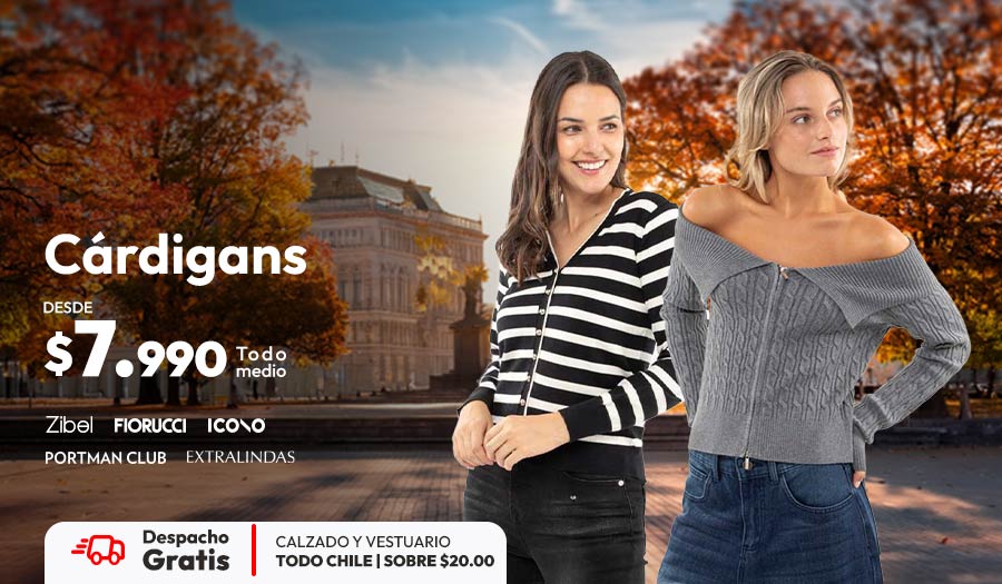 cardigans desde 7.990