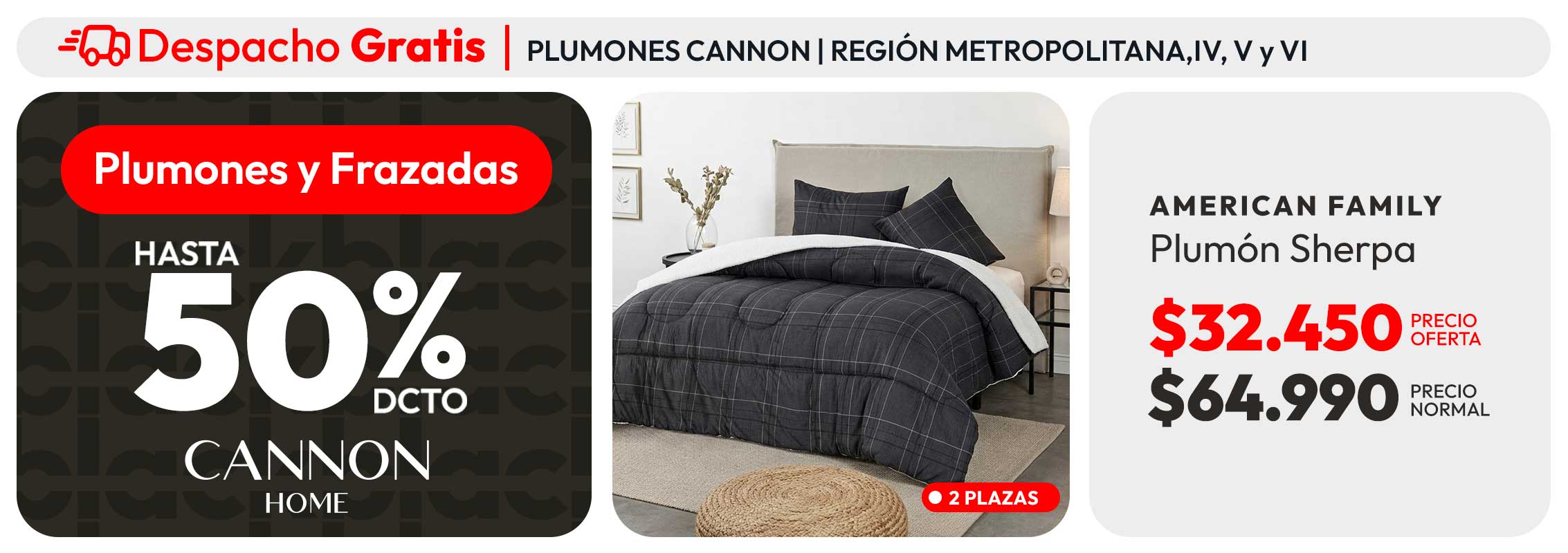 Cannon hasta 50% dcto con despacho gratis
