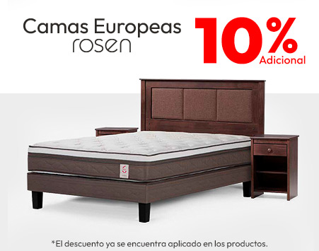 10% dcto adicional Camas Europas Rosen