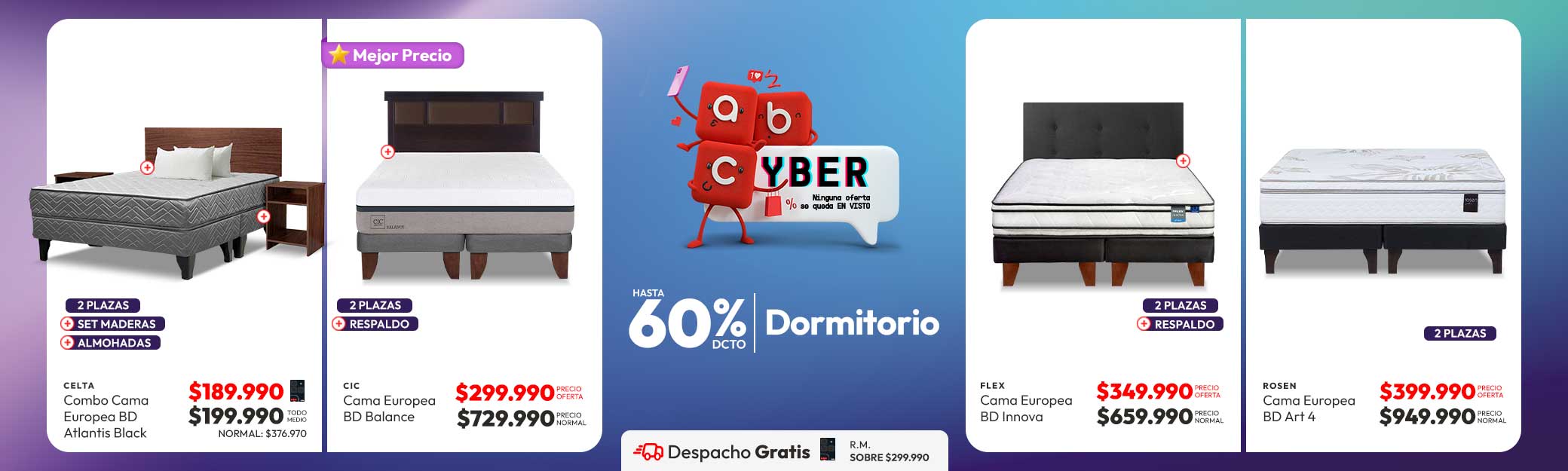 Dormitorio hasta 60% dcto