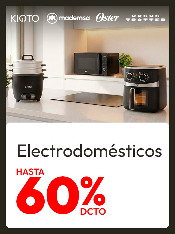Electrodomésticos hasta 60% de dcto