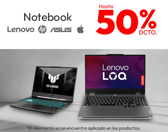 notebook hasta 50% dcto