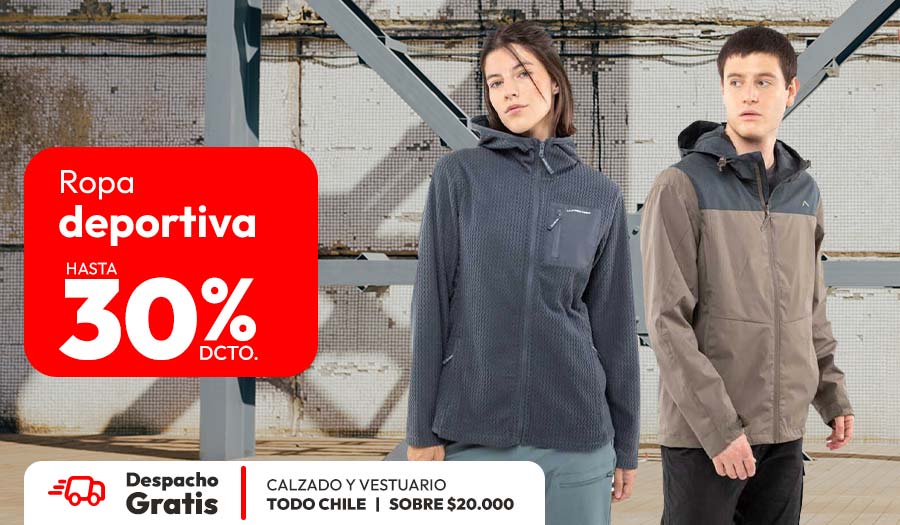 ropa deportiva hasta 30% descuento
