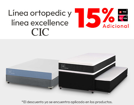 15% adicional línea ortopedic y línea excellence CIC TLP