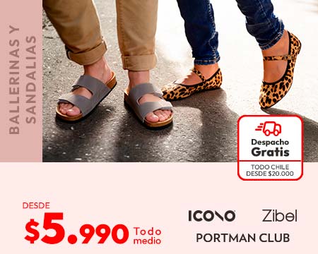 Sandalias  desde $5990+ despacho gratis sobre 20000 calzado y vestuario todo chile