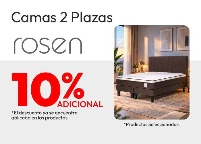 Camas 2 Plazas 10% adicional / prod seleccionados