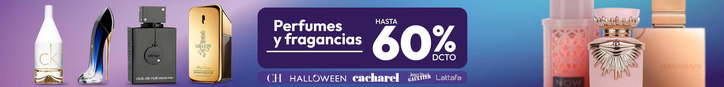 Perfumes y Fragancias hasta 60% descuento