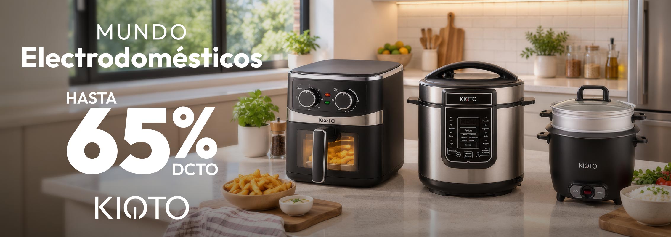 Electrodomestticos Kioto hasta 65% de dcto