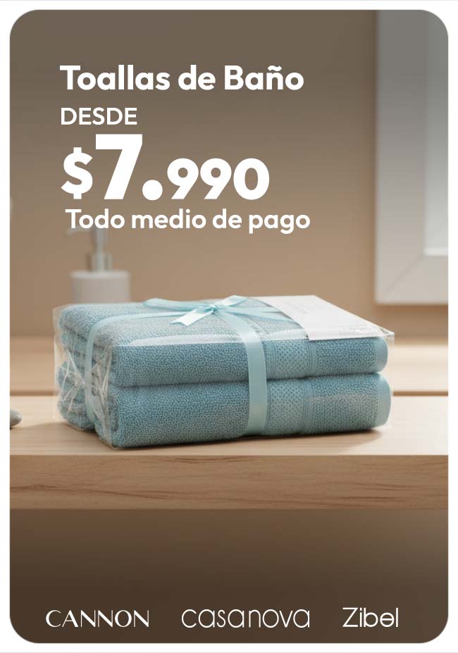 Toallas de Baño desde $4.990