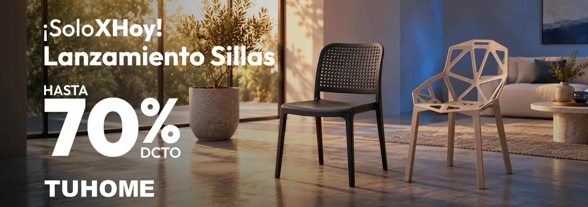 Especial Lanzamiento Sillas TUHOME hasta 70% de dcto