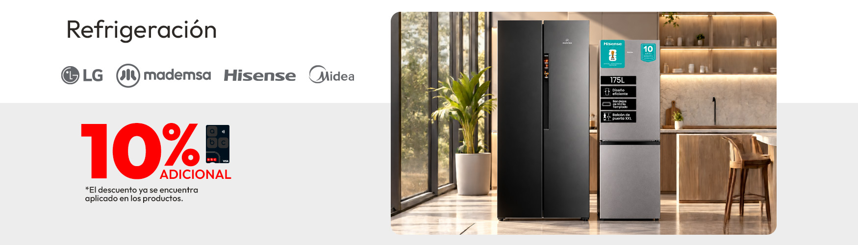 Refrigeración 10% de dcto tlp - productos seleccionados
