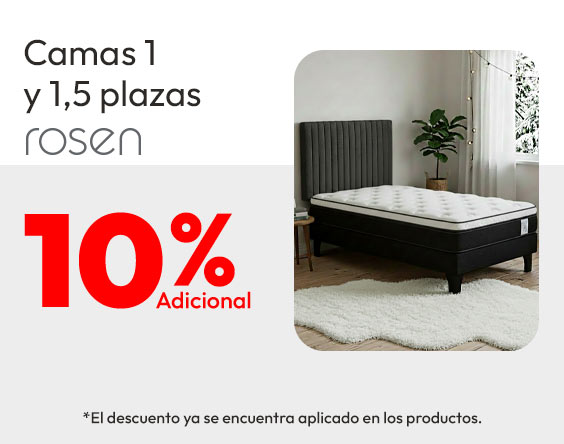 Camas 1 y 1,5 Rosen 10% adicional