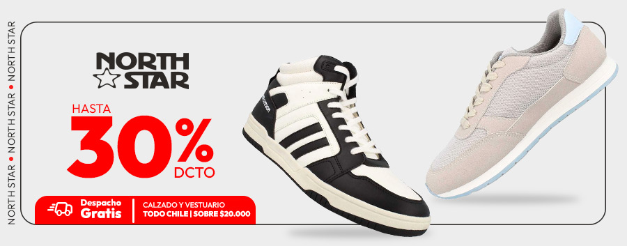 Zapatillas North Star hasta 30% de dcto.