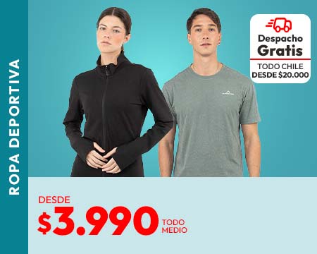Ropa deportiva desde 3990