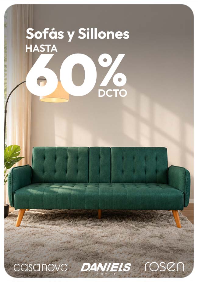 Sofás y Sillones Hasta 60% de dcto