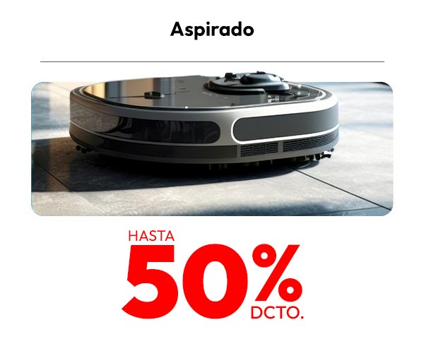 aspirado hasta 50%