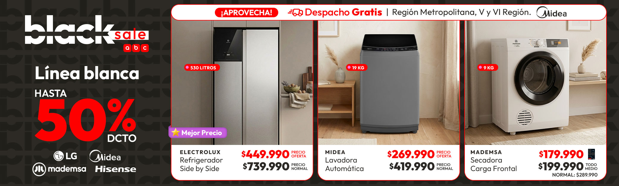 midea week Despacho gratis en RM