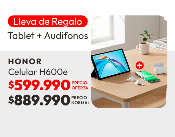 Smartphone Honor + tablet + audifonos