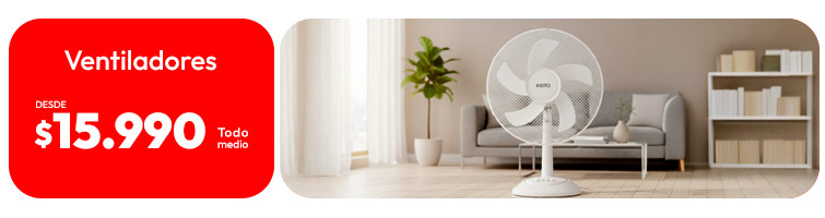 ventiladores desde $15.990