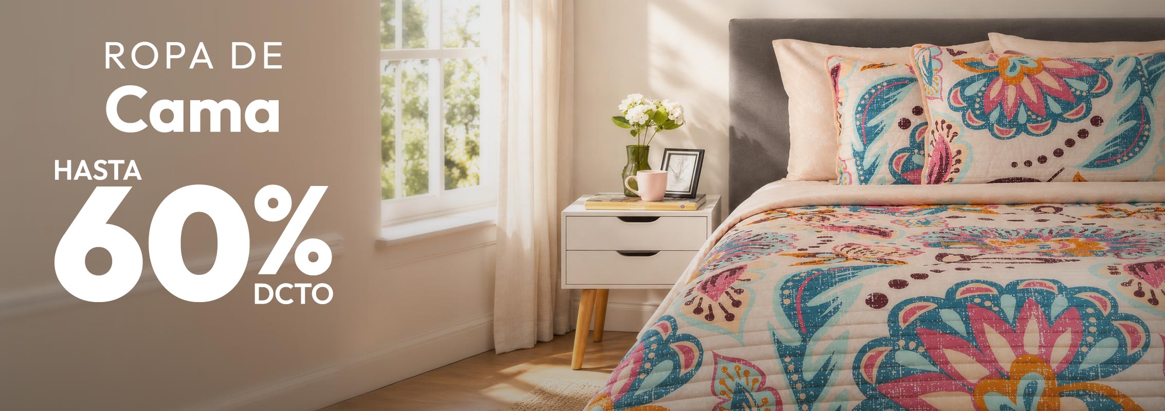 Ropa de Cama hasta 60% de dcto