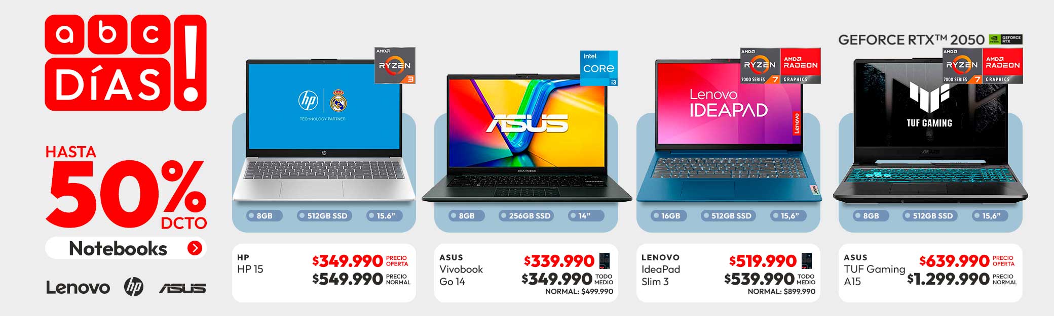 Notebooks Hasta 50% de dcto