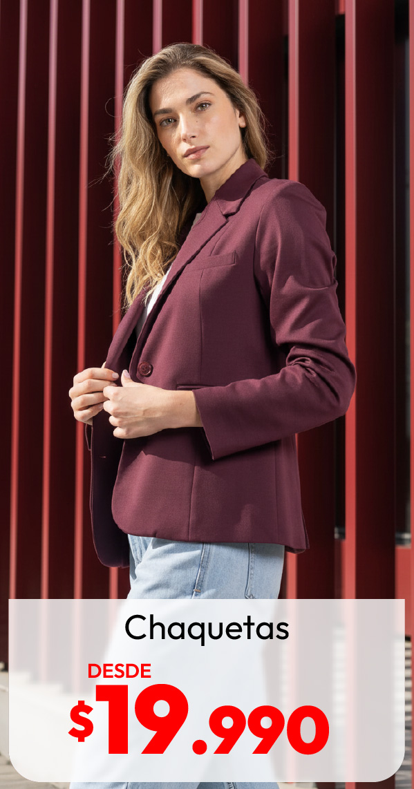 chaquetas desde $12990