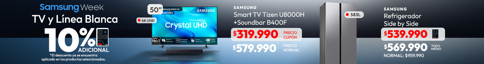 Samsung Week hasta 50% dcto