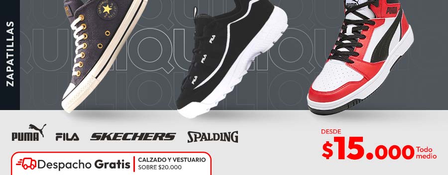 zapatillas desde 19990 despacho gratis  calzado y vestuario sobre 20,000 todo chile
