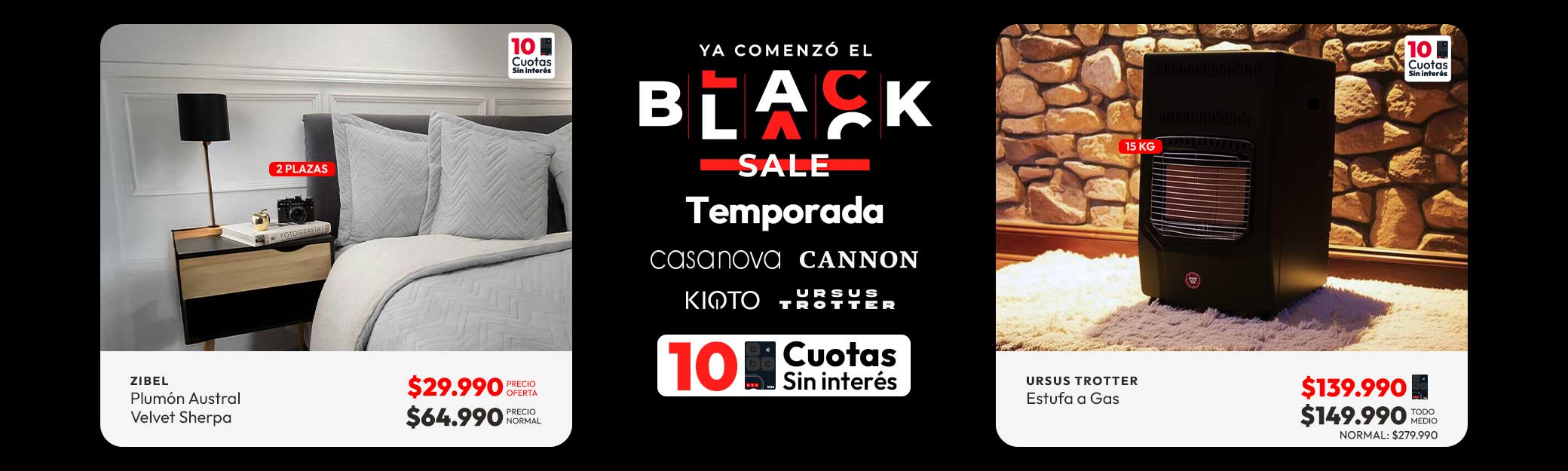 blanco textil + calefacción