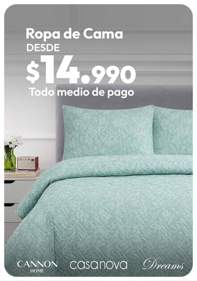 Ropa de Cama hasta 60% de dcto