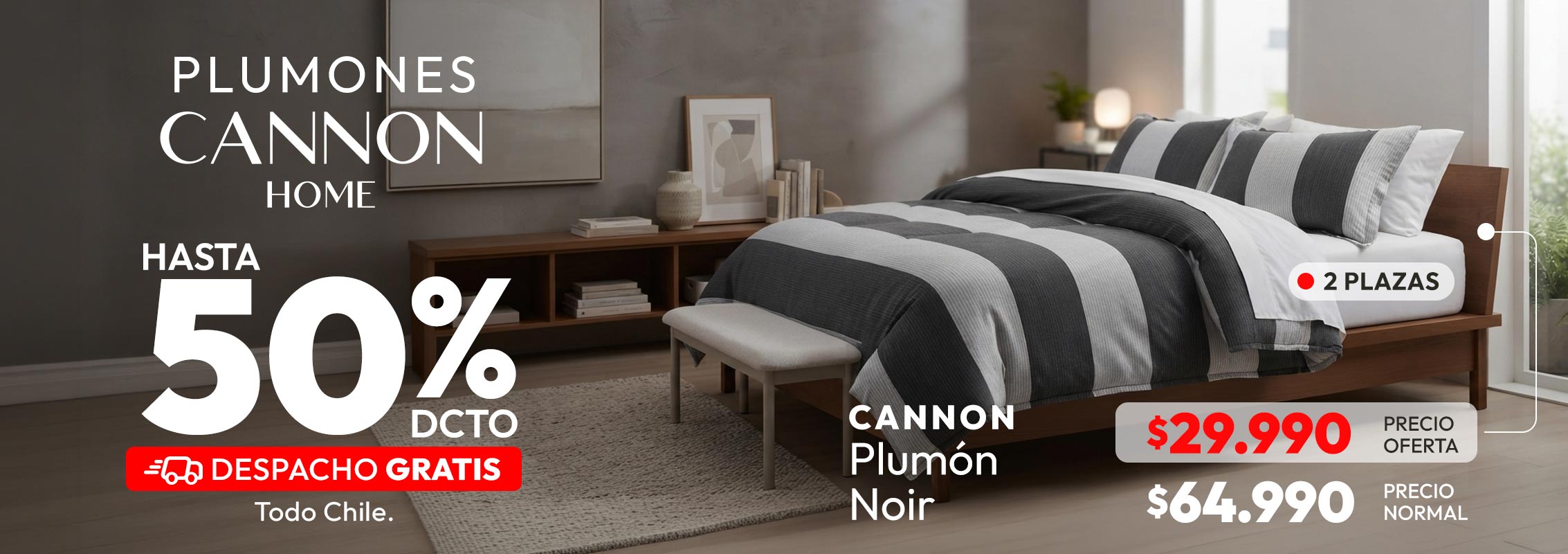 Ropa de cama Cannon hasta 50% dcto