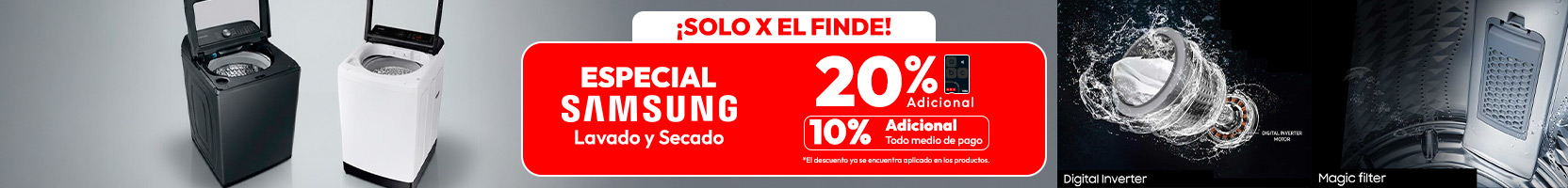 especial lavado y secado samsung 10% dcto adicional cn tmp